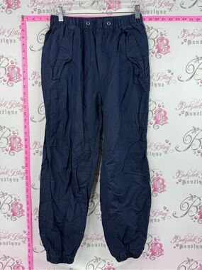 GAP pants joggers dyed blue Navy Cargo Joggers
